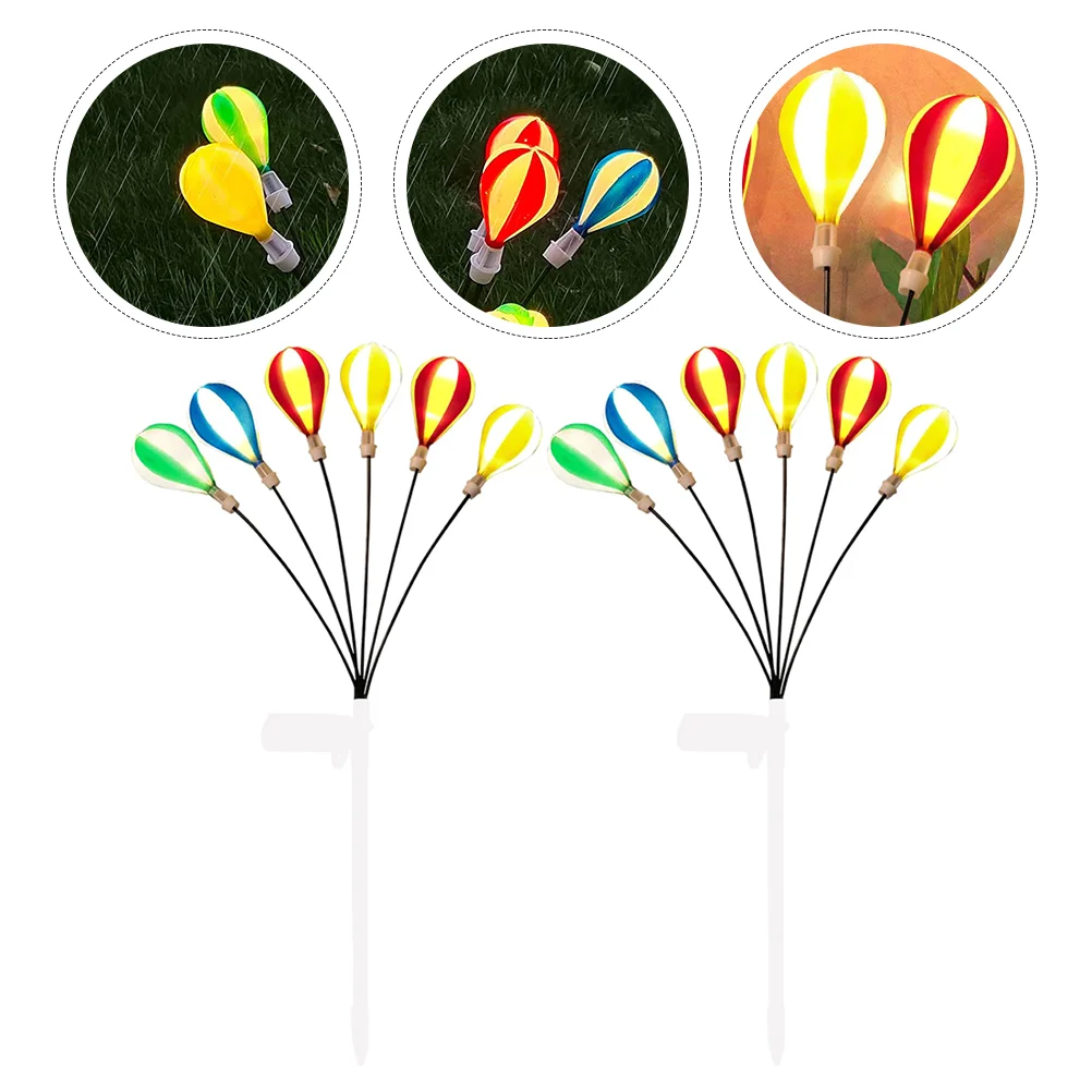 2 Adet güneş rüzgar Ahenge ışık dekoratif bahçe ışıkları sıcak hava balonu enerjili bahis lambaları 600mah Ni-Mh süslemeleri . ' - ' . 0