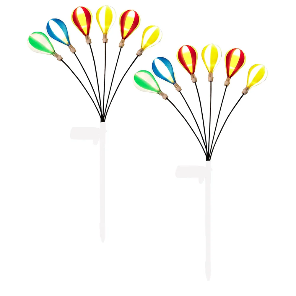 2 Adet güneş rüzgar Ahenge ışık dekoratif bahçe ışıkları sıcak hava balonu enerjili bahis lambaları 600mah Ni-Mh süslemeleri . ' - ' . 1