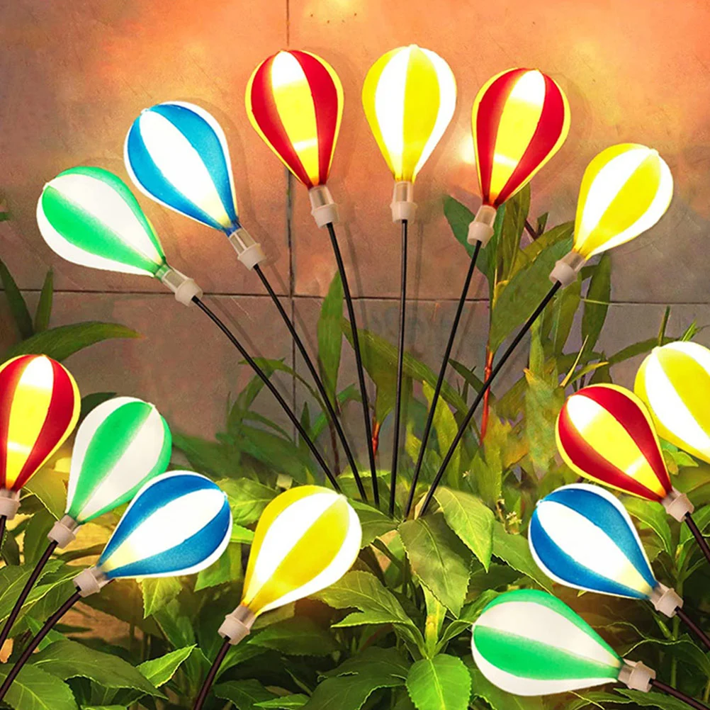 2 Adet güneş rüzgar Ahenge ışık dekoratif bahçe ışıkları sıcak hava balonu enerjili bahis lambaları 600mah Ni-Mh süslemeleri . ' - ' . 3