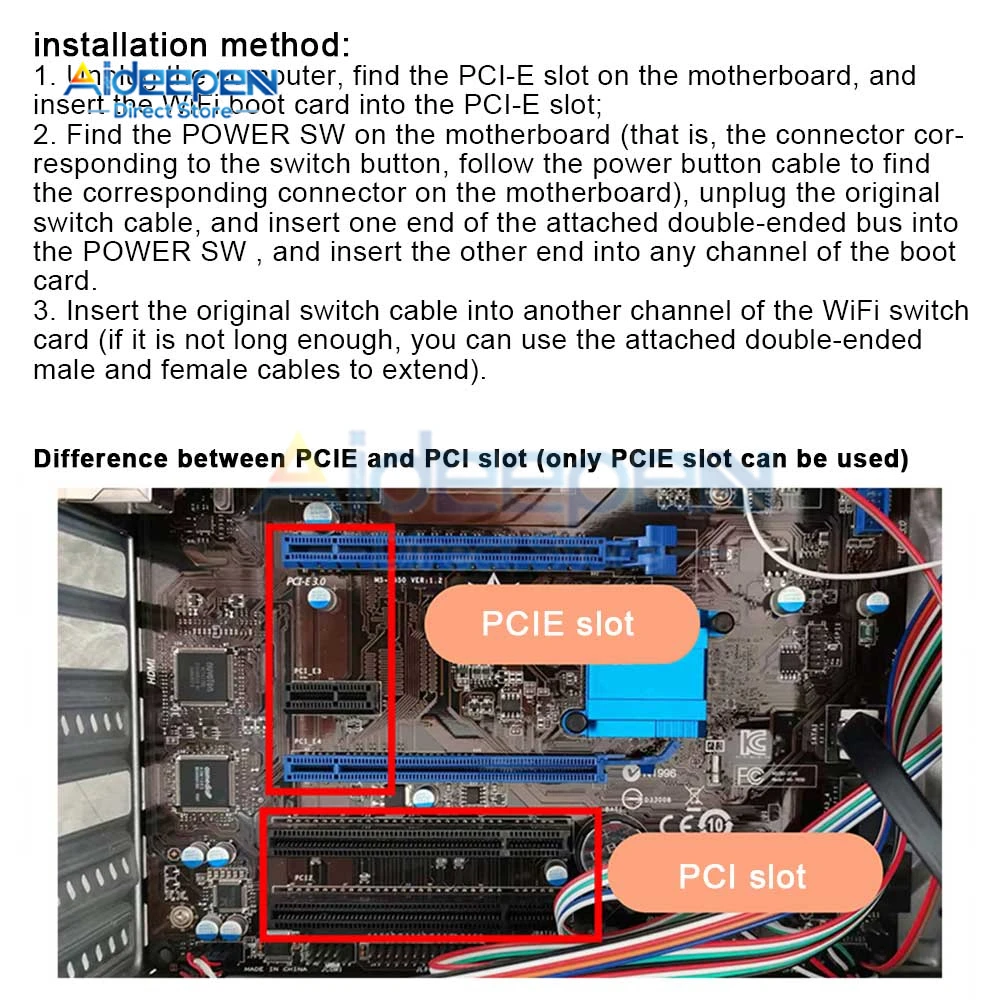 Bilgisayar Uzaktan Önyükleme Kartı Modülü Akıllı Ses uyandırma Mavi Ekran Ölüm Yeniden Başlatma Sopa PCIE Yuvası . ' - ' . 2