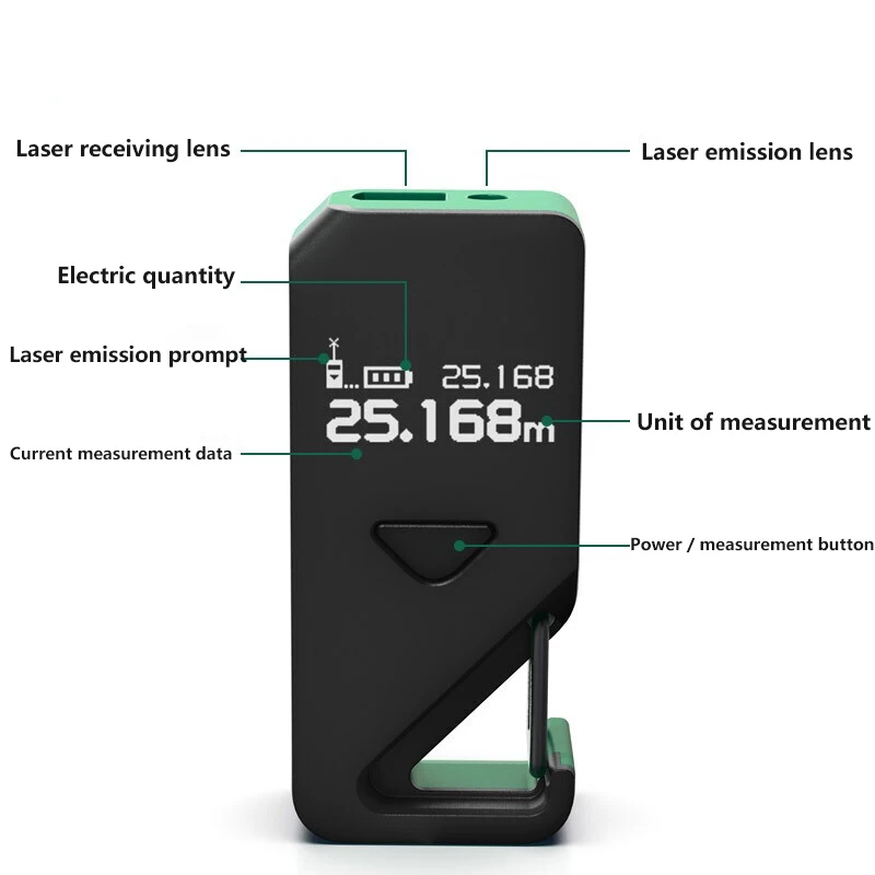Mini Akıllı Lazer Menzil Akıllı 30 M Dijital Lazer Rangefinde Usb Şarj Şarj Edilebilir El Mesafe Ölçer . ' - ' . 4