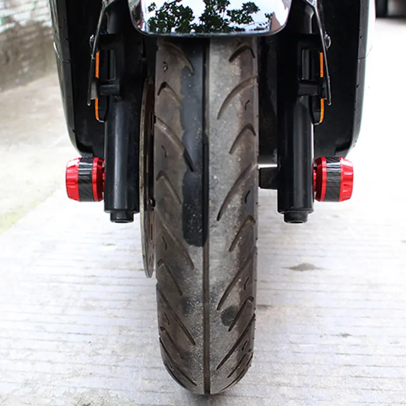 2 ADET Evrensel Motosiklet Çerçeve Kaymak Alüminyum Alaşımlı Ön Çatal Fincan Düşen Ezmek Koruyucu Karbon Fiber Motosiklet Scooter . ' - ' . 4