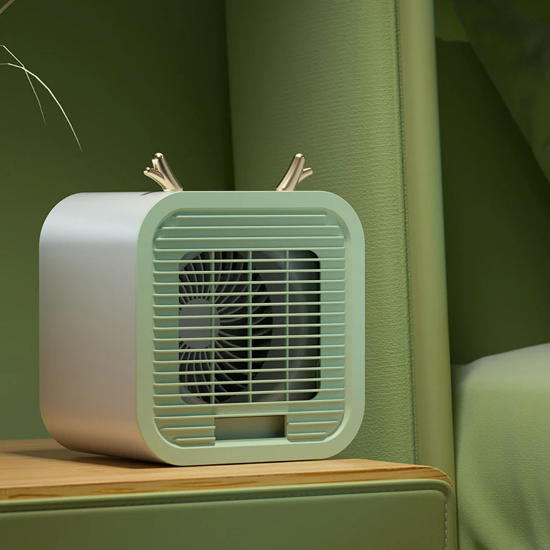 Buz Kristal Masaüstü Klima Fanı USB Şarj Taşınabilir Hava Soğutma FANI Ofis Ev Sessiz 3 Hız Elektrikli Masa Ventilador . ' - ' . 3