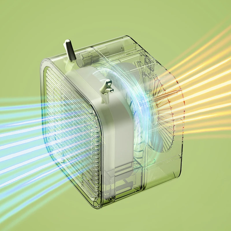 Buz Kristal Masaüstü Klima Fanı USB Şarj Taşınabilir Hava Soğutma FANI Ofis Ev Sessiz 3 Hız Elektrikli Masa Ventilador . ' - ' . 4