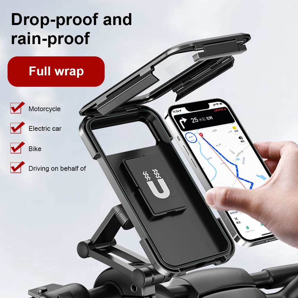 Su geçirmez Motosiklet telefon tutucu Desteği Evrensel Gps Yamaha Nmax 155 İçin Aksesuarları Bisiklet telefon tutucu . ' - ' . 0