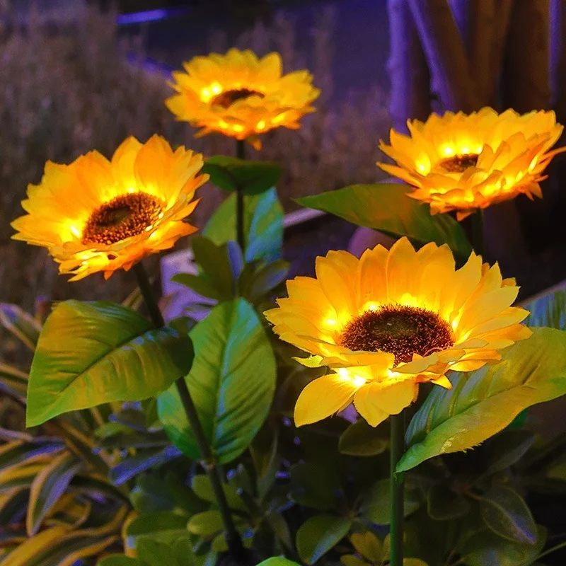 LED güneş ışığı orkide gül çiçek bahçe lambası ev dekoratif ışık peyzaj lambası Yard çim yolu tatil düğün dekor ışıkları . ' - ' . 4