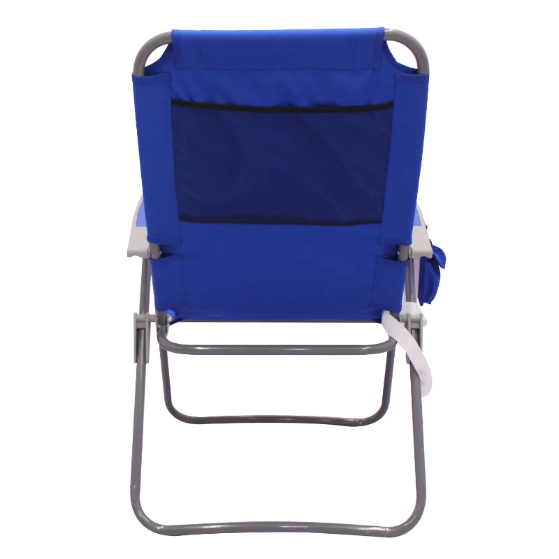 2-Pack Dayanakları Uzanmış 4 Pozisyonlu Büyük Boy Plaj sandalyesi, Mavi bahçe mobilyaları bahçe bankı . ' - ' . 4