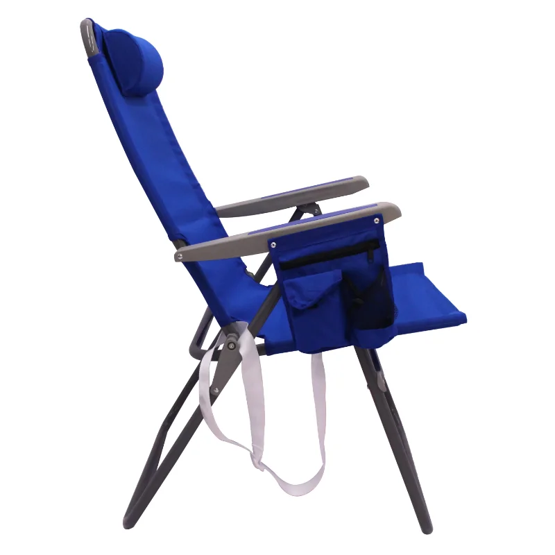 2-Pack Dayanakları Uzanmış 4 Pozisyonlu Büyük Boy Plaj sandalyesi, Mavi bahçe mobilyaları bahçe bankı . ' - ' . 5