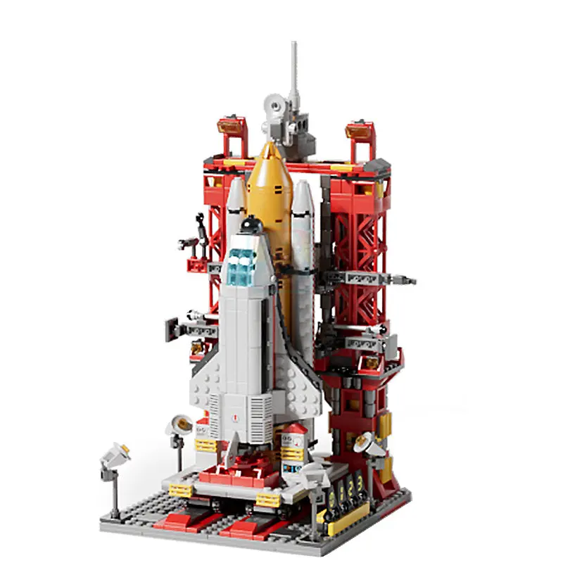 Yaratıcı Yapı Taşları Uzay Havacılık İnsanlı Roket Astronot Bebek Şehir Havacılık Modeli Tuğla çocuk çocuk için oyuncak Hediye . ' - ' . 5