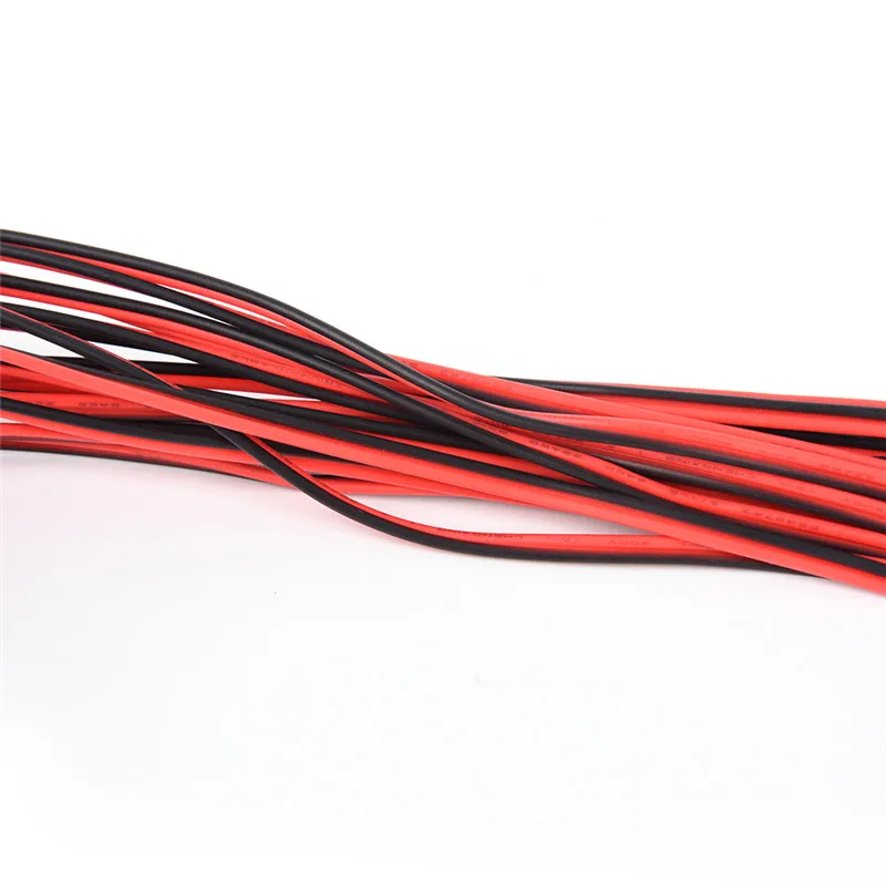 1 ADET 2Pin 10m Otomobil Motosiklet Elektrikli Tel Kablo Kırmızı/Siyah Konnektör led ışık Dayanıklı . ' - ' . 4