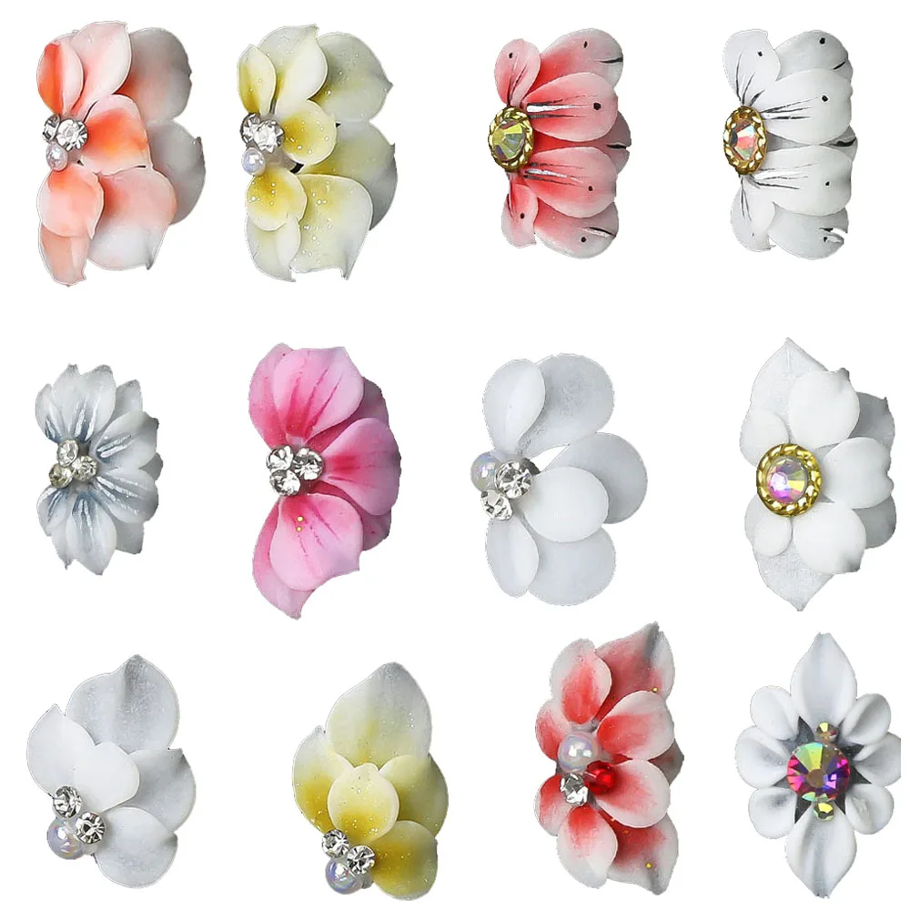 El yapımı Akrilik Çiçek Tırnak Dekorasyon El Sanatları 3D Oyma Floret Parçası DIY El Sanatları Akrilik Çiçekler DIY Manikür Tasarım Aksesuarları . ' - ' . 5