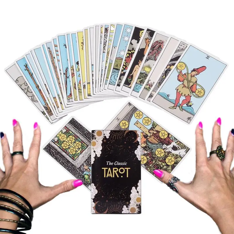 Tarot Güverte İngilizce Sürüm Kurulu Oyunu Melek İyilik Kartları 52 adet Standart Tarot Güverte Eğlence Parti Oyun . ' - ' . 0