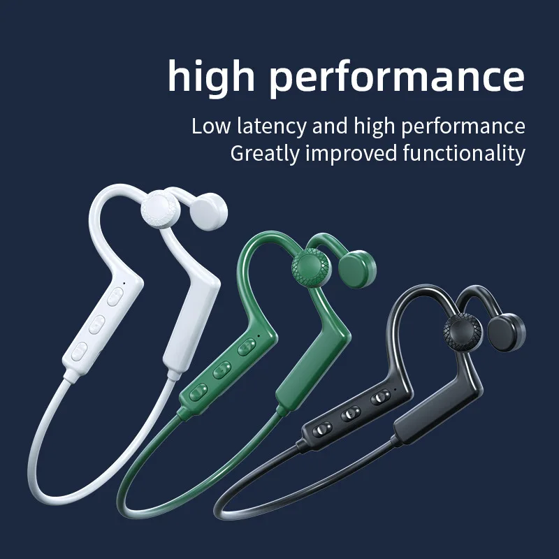 Kemik İletim kablosuz bluetooth Kulaklıklar Kulak İçi Su Geçirmez Spor Kulaklık Hafif Hava İletimi Mic ile . ' - ' . 1