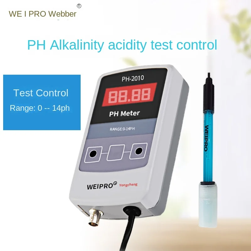 Weıpro su tankı Akvaryum PH pH Denetleyici PH2010A B pH Test Monitörü PH ölçer PH Testi . ' - ' . 0