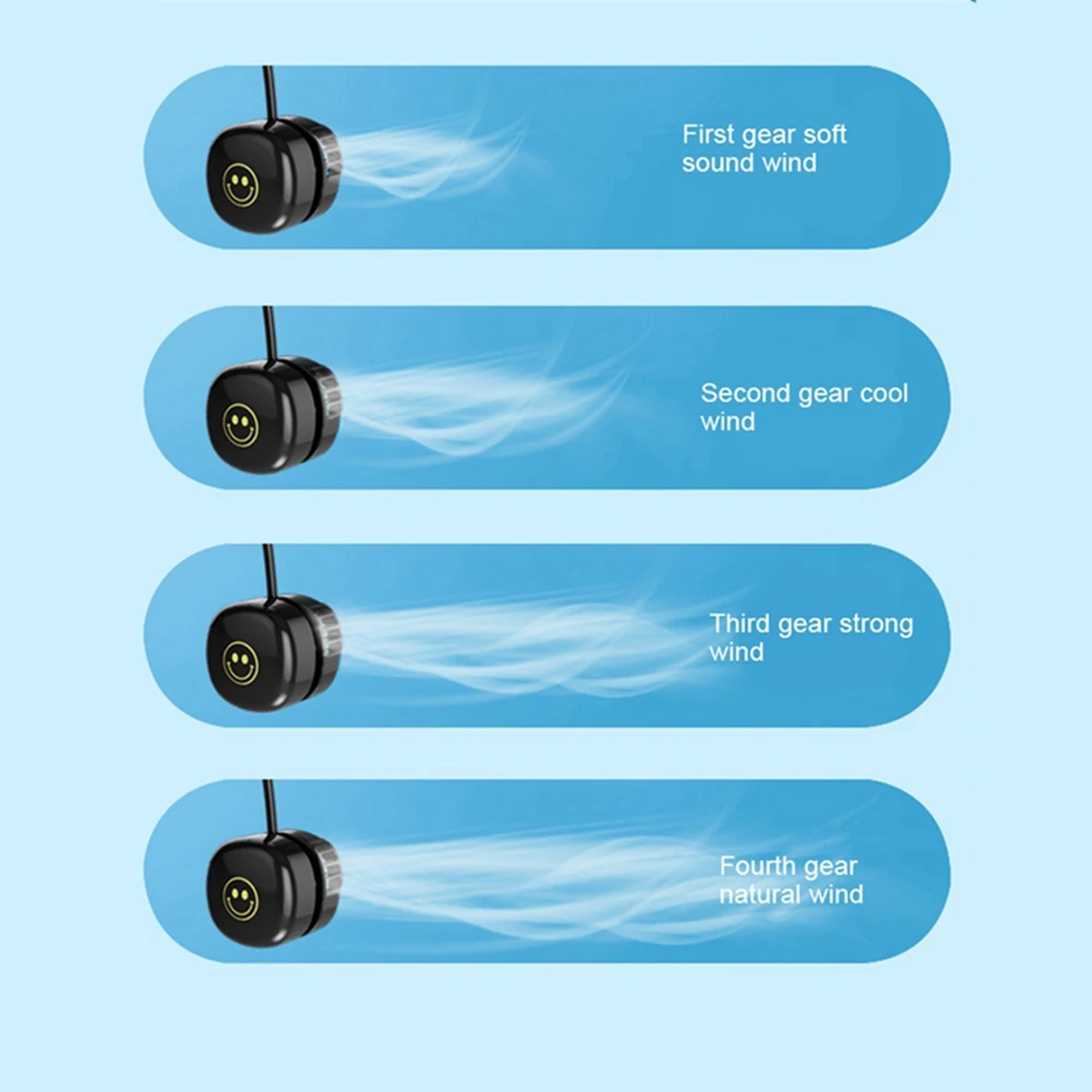 Mini Boyun Fanı Taşınabilir USB Şarj Edilebilir Dilsiz Spor NeckFans Açık Ventilador Portatil Abanicos Soğutma B . ' - ' . 1