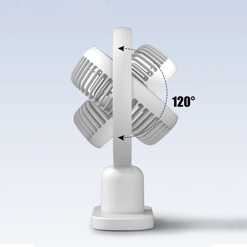 Mini USB Fan taşınabilir masa fanı ışık takviyesi lambası Kablosuz şarj edilebilir 3 Vitesli hava soğutma masası Fanı Ev ofis için . ' - ' . 3