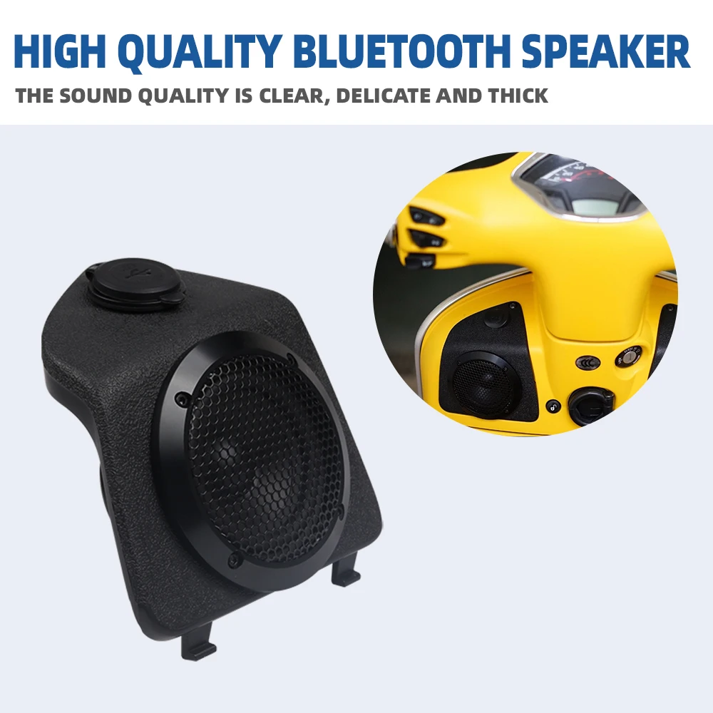 Motosiklet Bluetooth Ses Şarj Edilebilir USB Şarj Hoparlör Stereo Ses Amp Sistemi PİAGGİO Vespa GTS 300 250 GTS300 GTS250 . ' - ' . 3
