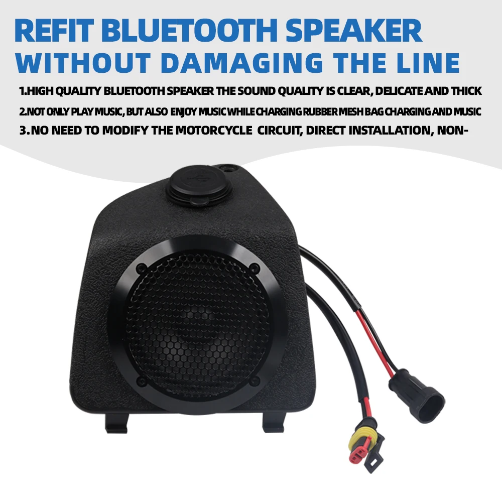 Motosiklet Bluetooth Ses Şarj Edilebilir USB Şarj Hoparlör Stereo Ses Amp Sistemi PİAGGİO Vespa GTS 300 250 GTS300 GTS250 . ' - ' . 4