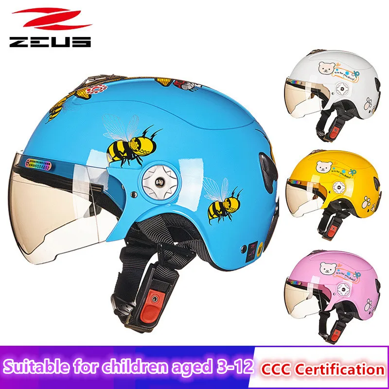 ZEUS çocuk motosikleti Kask Koruma Karton güvenlik kaskları Çocuklar için 3 ~ 9 Yaşında Çocuk Motokros Scooter Spor Kask . ' - ' . 0