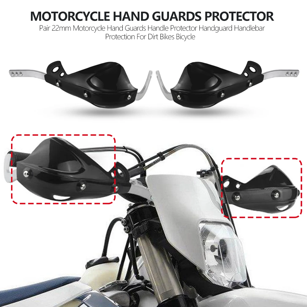 22mm Motosiklet El Muhafızları Kolu Koruyucu Siyah Beyaz Handguard Gidon Koruma için Fit Enduro Kir Bisiklet Bisiklet Moto . ' - ' . 2