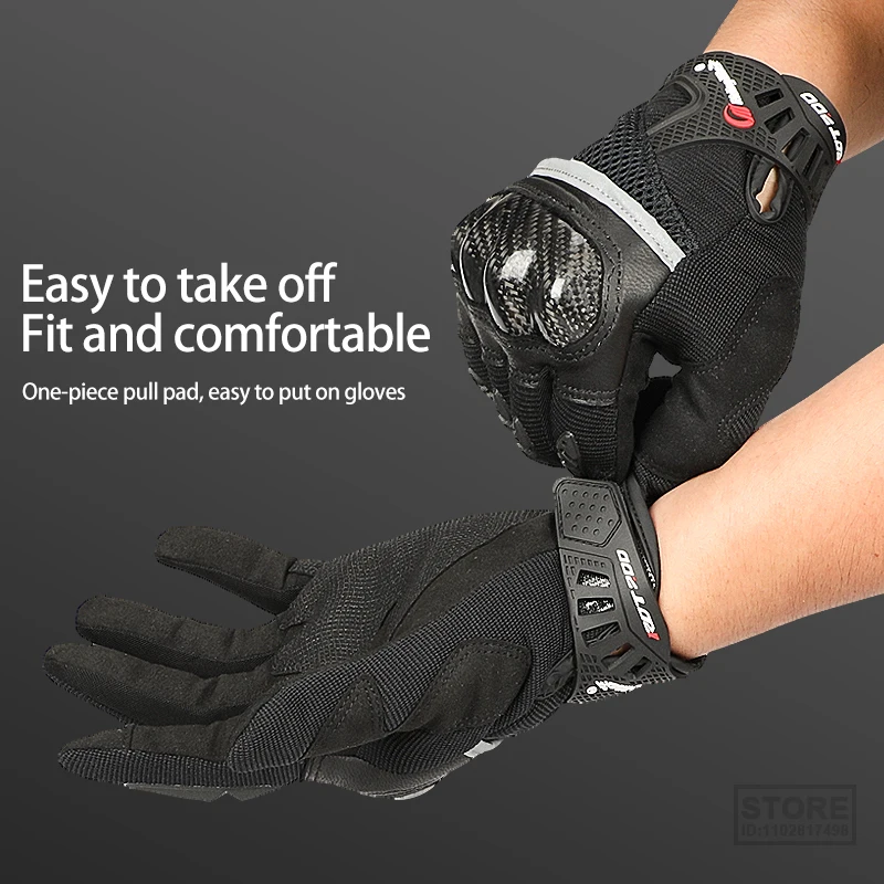 Sürme Kabile Nefes motosiklet eldivenleri Dokunmatik Ekran Aşınmaya dayanıklı Anti-sonbahar Gece Yansıma Motocross Kış Sıcak Eldiven . ' - ' . 3