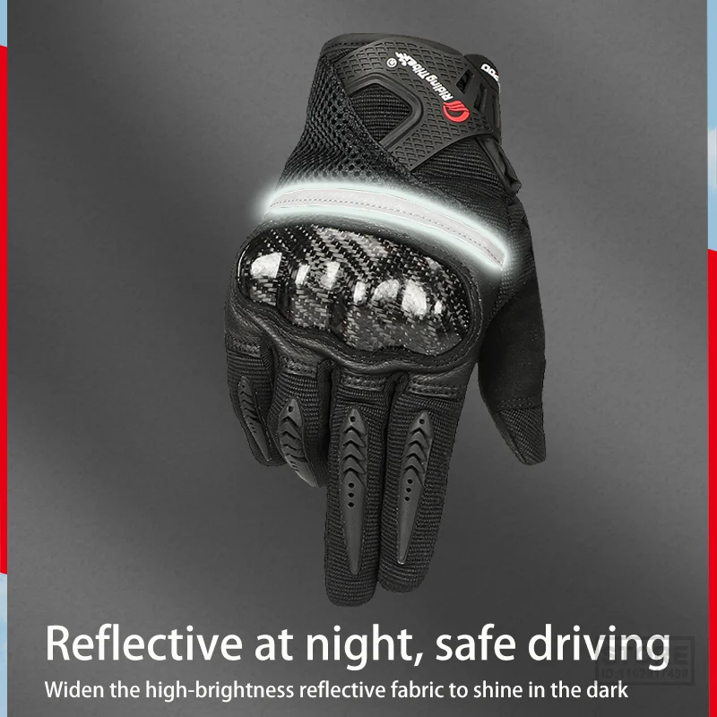 Sürme Kabile Nefes motosiklet eldivenleri Dokunmatik Ekran Aşınmaya dayanıklı Anti-sonbahar Gece Yansıma Motocross Kış Sıcak Eldiven . ' - ' . 5