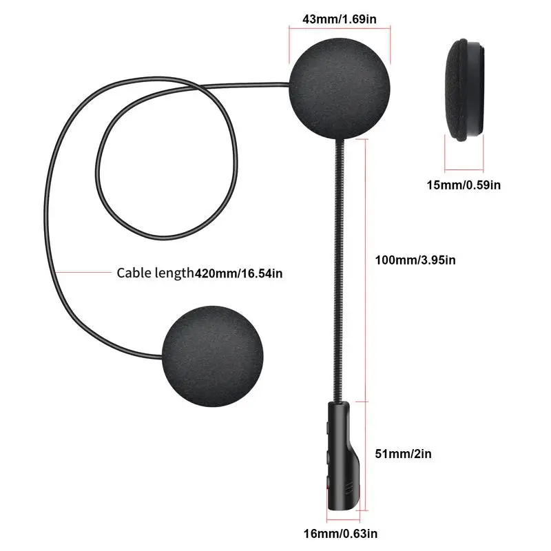 Kablosuz Kulaklık İnterkom Motosiklet Hava Koşullarına Dayanıklı BT5. 0 Kask Kulaklık Açık Spor Su Geçirmez Evrensel Mikrofon . ' - ' . 5