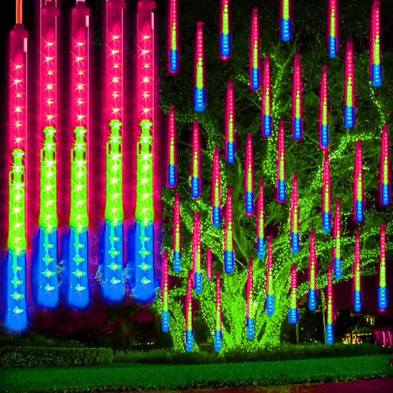 2024 LED Meteor duş dize ışıkları açık dekor bahçe ışıkları parti düğün tatil aydınlatma peri noel ağacı için Navidad . ' - ' . 0
