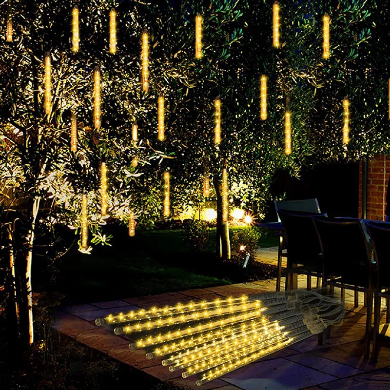 2024 LED Meteor duş dize ışıkları açık dekor bahçe ışıkları parti düğün tatil aydınlatma peri noel ağacı için Navidad . ' - ' . 2