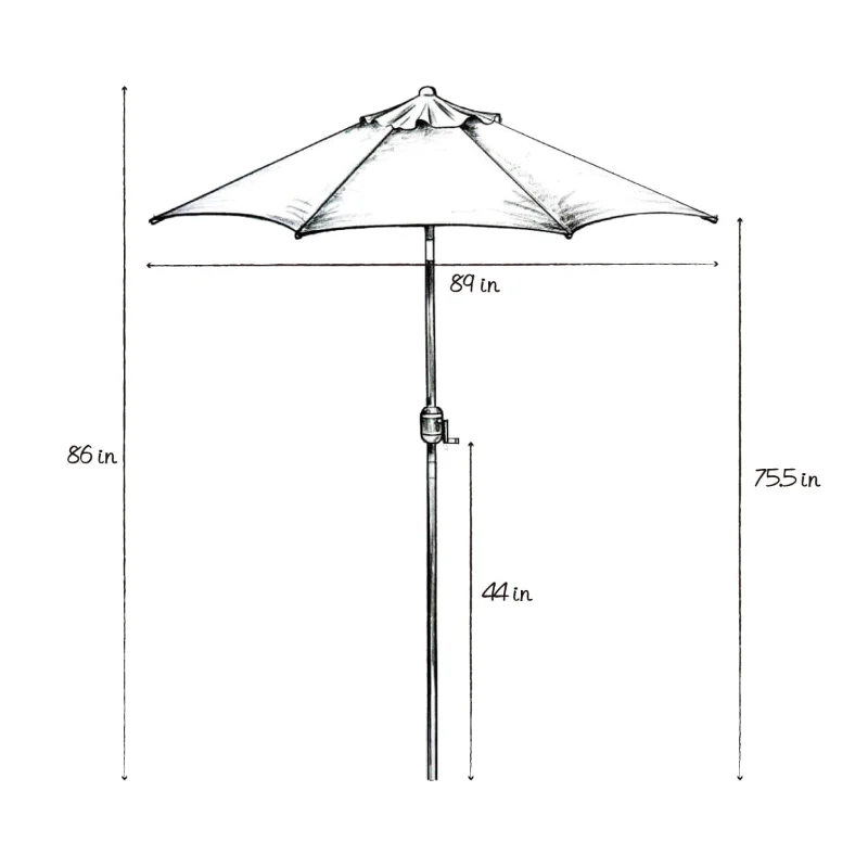 Abble 7.5 Feet Krank Pazarı Şemsiye, Çoklu Renkler açık veranda mobilya şemsiye plaj açık şemsiye . ' - ' . 2