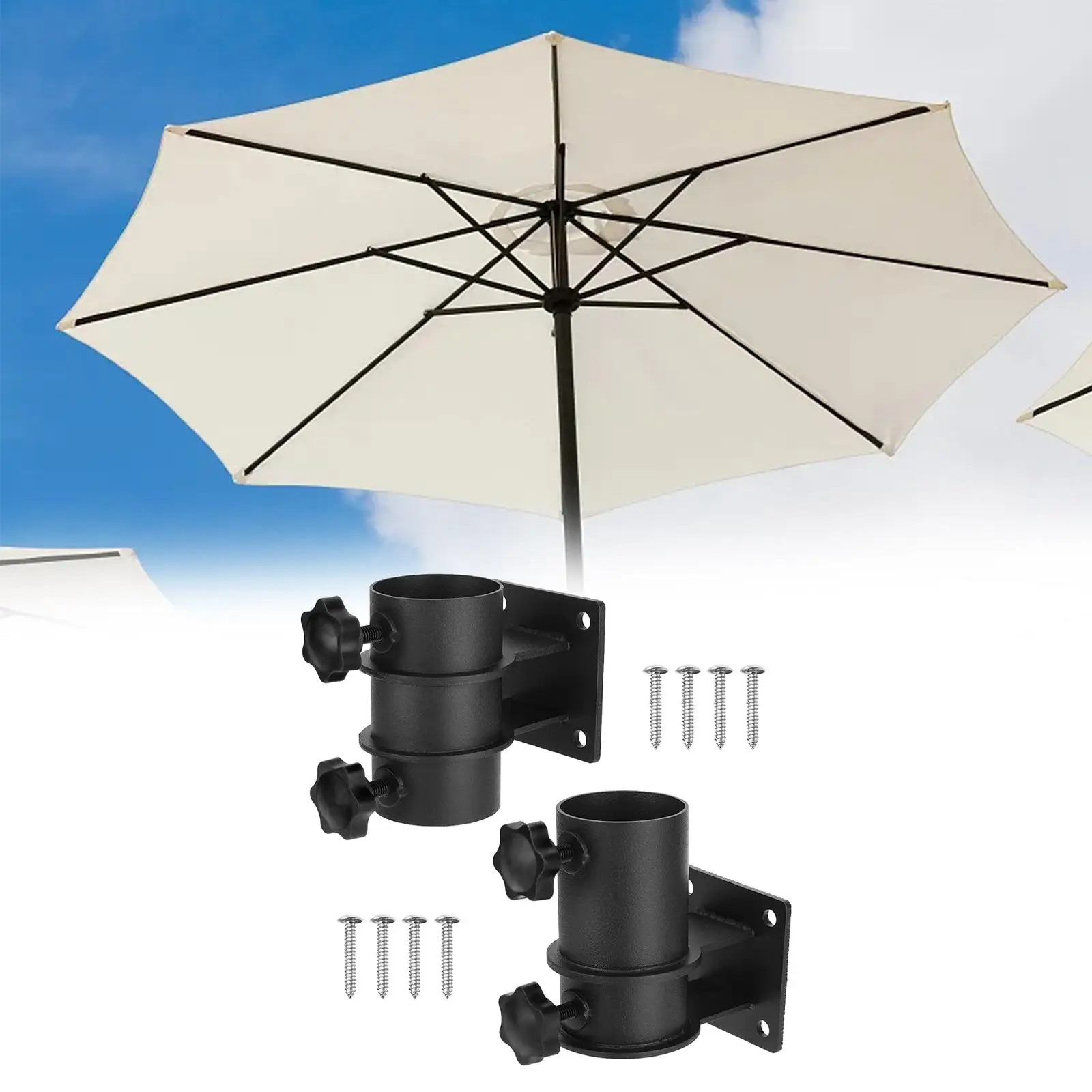 Şemsiye Tabanı Standı Tüp Uyar 30mm-50mm Kutup Vidalar ile Ağır Veranda şemsiye Standı Montaj Çim Plaj Ekipmanları . ' - ' . 1