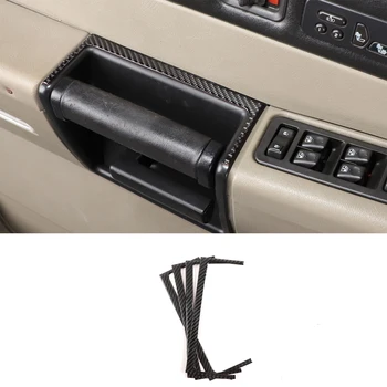 2003-2007 Hummer H2 Yumuşak Karbon Fiber Araba Kapı iç kol Çerçeve Sticker Araba İç Aksesuarları 4 Adet