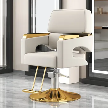 Modern Sadelik berber sandalyeleri Saç Kesme Özel Tabure Lüks berber sandalyeleri Konfor Bekleyen Sillas Salon Mobilyaları QF50BC