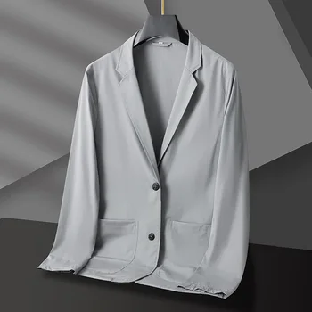 5603-2023 Dış Ticaret erkek Moda Eğlence Küçük takım elbise Erkek Kore Versiyonu 123 İnce takım elbise Jet Düz Renk Ceket