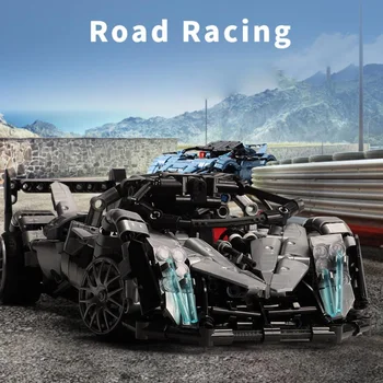 Teknik Yapı Taşı Yol Yarış Süper Spor Araba Lykan Hypersport Model 2.4 ghz Uzaktan Kumandalı Araç Pagani Huayra Tuğla Oyuncak
