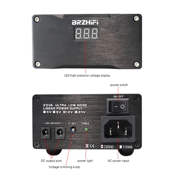 ESİNTİ Sıcak Satış WEILIANG SES 25W Doğrusal regüle güç Kaynağı Çıkışı USB * 2 + DC 5V ses amplifikatörü DAC Dekoder Audiophile