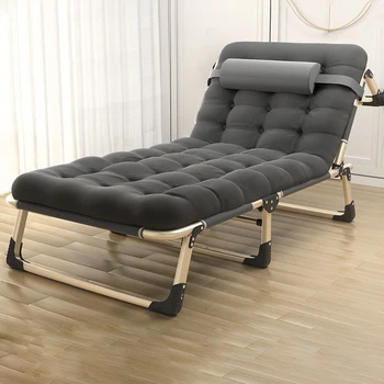 Katlanır Şezlong Ev Ofis Öğle Yemeği Molası Katlanır yatak Modern Sadelik Taşınabilir Basit Şezlong Oturma Odası Mobilya Sandalyeler