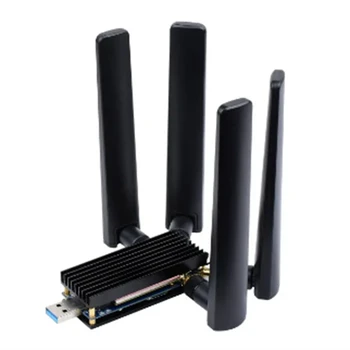 5G DONGLE Modülü Yedek Yedek parça 4 Antenler USB3. 1 Port Alüminyum alaşımlı Soğutucu M. 2 Anahtar B Arayüzü