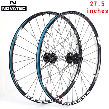 Novatec dağ bisikleti tekerlek MTB 27.5 inç XD641SB XD642 rulman vakum 7-11 hız disk fren 32 H Varil mil bisiklet tekerlekleri