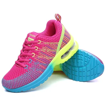 2023 Yeni Kadın Ayakkabı Örgü Nefes Tenis ayakkabıları Açık Moda Kadın Renkli hava yastığı koşu ayakkabıları Zapatos De Mujer