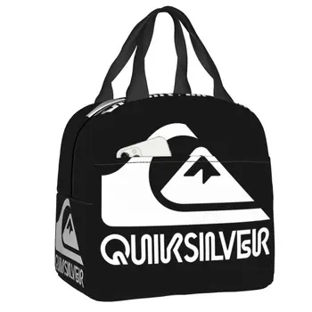 Quiksilvers Sörf Sörf Logo Öğle Yemeği Çantası Kadın Soğutucu Sıcak Yalıtımlı yemek kutusu Kutusu Çocuklar için Okul Piknik Gıda Tote Çanta