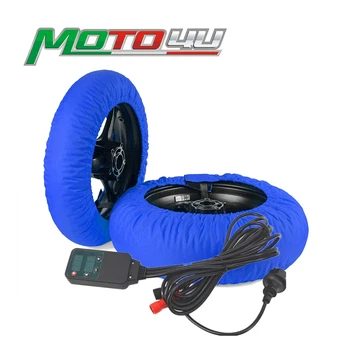 Dijital motosiklet lastiği İsıtıcı 10 '/ 12' scooter lastiği İsıtıcı Yarış Lastiği ısıtma koruması Ön ve Arka 1 Çift Elektrikli battaniye