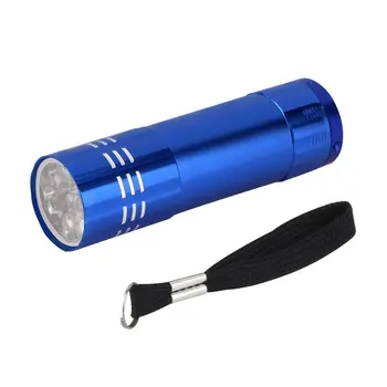2017 Mini Alüminyum UV Ultra Violet 9 LED El Feneri Torch ışık lambası Penlight V lamba