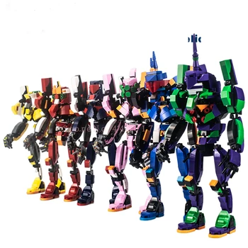 sıcak Klasik Japonya anime robot savaş evangelions MK Mecha savaşçı eva - 08 üretim modeli tuğla silahlar şekil blok oyuncaklar hediye için