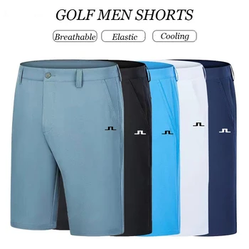 Nakış LOGOSU Golf Spor Şort Erkekler Streç Soğutma Golf Giyim Yaz Erkek Rahat Nefes Dipleri Kuru Fit rahat pantolon