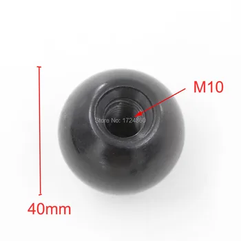 5 Adet M10 Siyah Yuvarlak Plastik 10mm Konu Dia 40mm Dia Topu Kolu Kolları Tezgahları