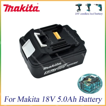 Orijinal Makita 18V 4.0 Ah 5.0 Ah 6.0 Ah Şarj Edilebilir Güç Araçları Pil ile LED lityum-iyon yedek pil LXT BL1860B BL1860 BL1850