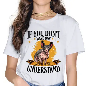 Değil Anlamak Kadın Giyim Kanadalı Sphynx Kedi Grafik Kadın Tişörtleri Vintage Grafik Gevşek Üstleri Tee Kawaii Kız Streetwear