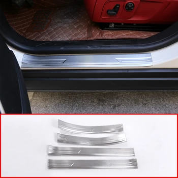 Araba-Styling 304 Paslanmaz Çelik Kapı Eşiği Itişme Tabaklar Koruyucu Kapak Trim Oto Aksesuar Için Maserati Levante 2016
