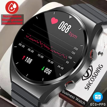 2023 Yeni akıllı saat Erkekler 360 * 360 HD Tam Dokunmatik Ekran Spor İzci akıllı saat Erkekler EKG + PPG nabız monitörü Kan Basıncı